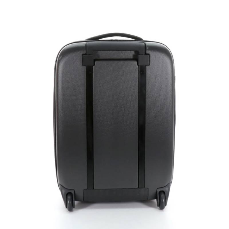 Чемодан складной Rollink Earth 55x40x20 см, 2 колеса, черный/оранжевый