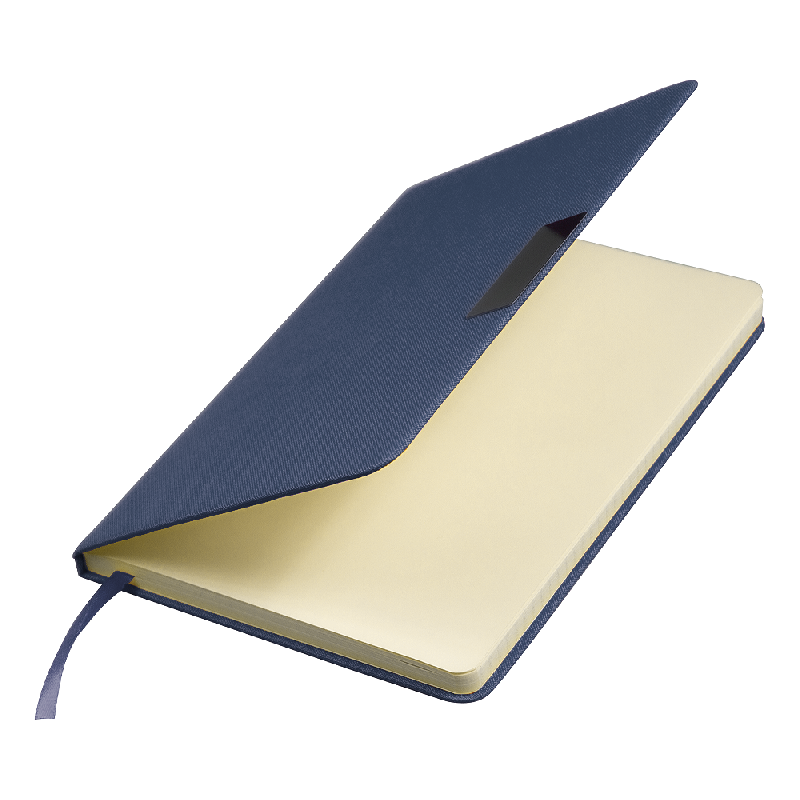 Блокнот А5 Hobard, в твердой тканевой обложке c резинкой в линейку