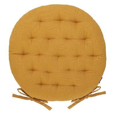 Подушка на стул круглая из хлопка  из коллекции essential, 35 см