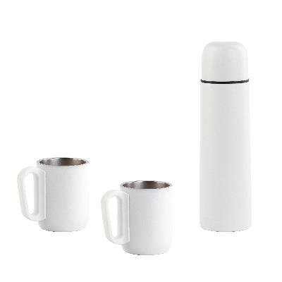 Набор "Гейзер" (термос, 2 кружки), покрытие пудра