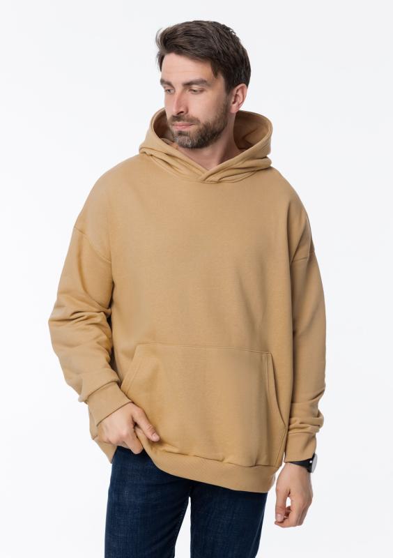 Худи унисекс STAN оверсайз футер без начёса 350, 66, Бежевый (54)