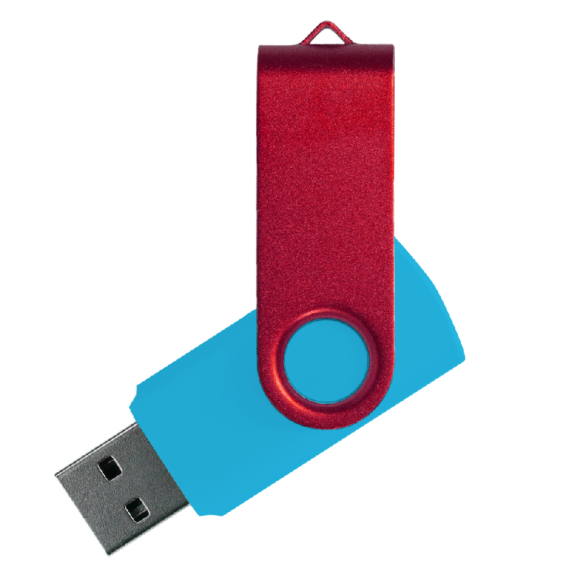 Флеш накопитель USB 2.0 Twister Сolor Mix 16GB, пластик Софт Тачметалл