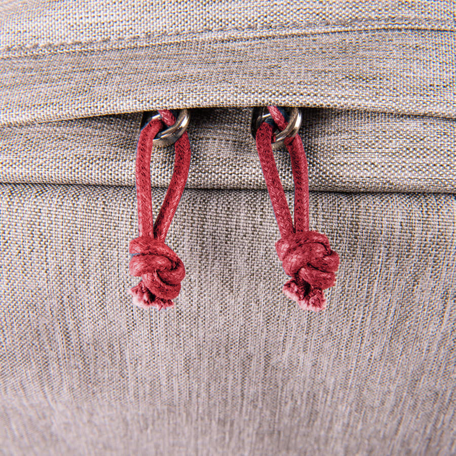 Рюкзак "Beam mini", серый/красный, 38х26х8 см, ткань верха: 100% полиэстер, под-ка: 100% полиэстер