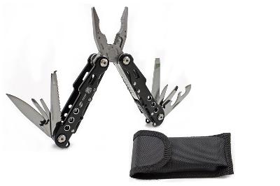 Мультитул Stinger, 105x45 мм, 9 функций, алюминий, в комплекте нейлоновый чехол
