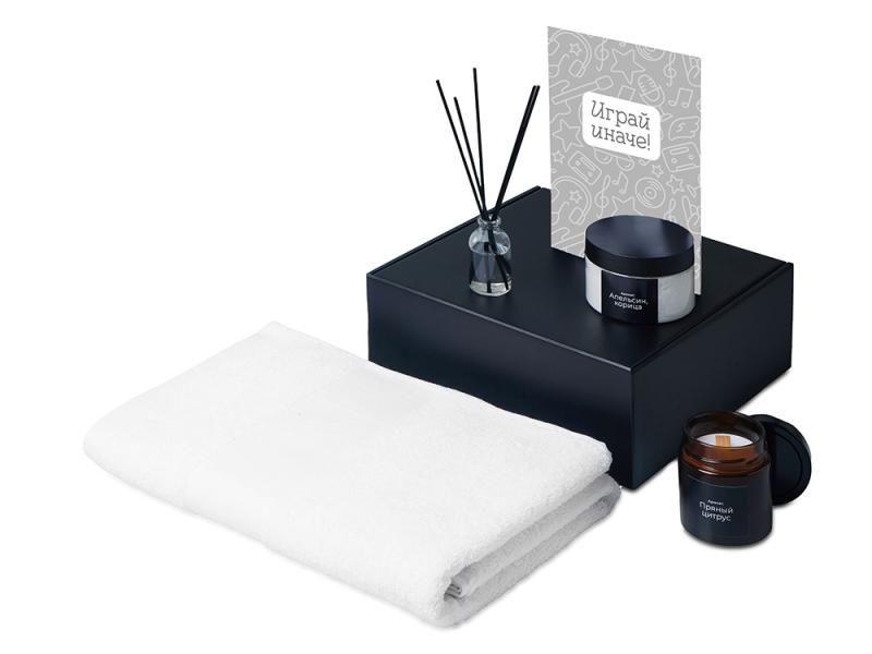 Подарочный набор Re:y. Care с полотенцем, солью для ванны и диффузором