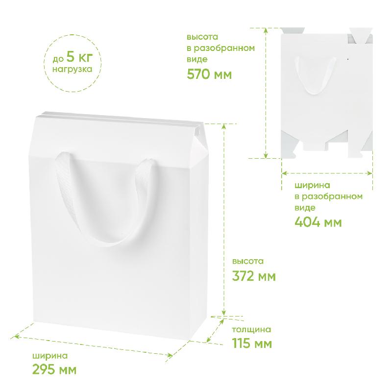 Подарочная коробка-пакет универсальная большая, 295х115х372 мм