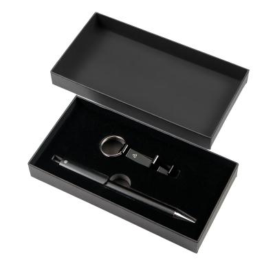 Набор ручка+ брелок ARCADA, черный, металл, пластик, картон