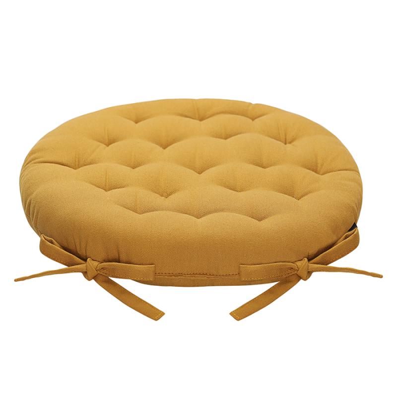 Подушка на стул круглая из хлопка  из коллекции essential, 35 см