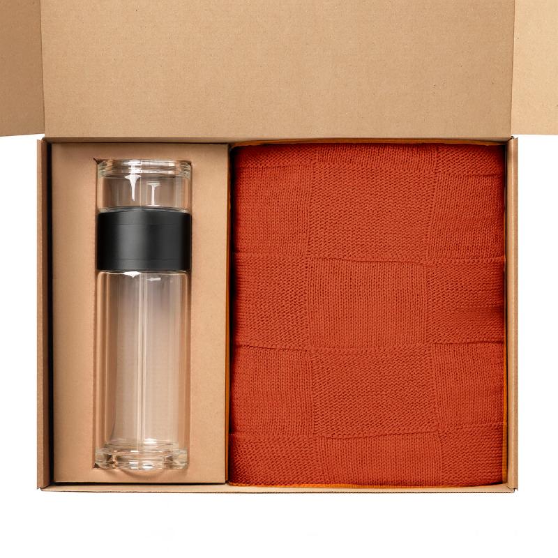 Подарочный набор Terso, Cella,  (плед, термобутылка)