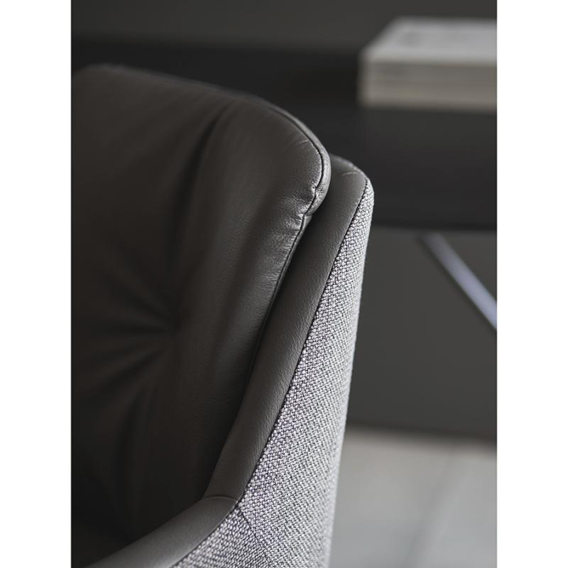 Стул на колесиках allar, экокожа, рогожка