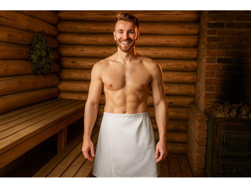 Килт для бани вафельный Tranquil, мужской