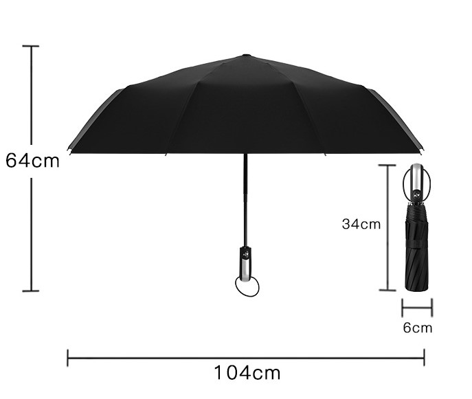 Зонт складной автоматический  Forest BERGEN, диаметр 116 см, 10 панелей, с UV защитой в подарочной коробке