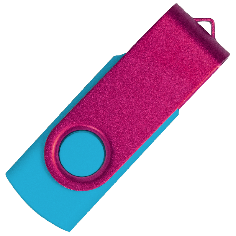 Флеш накопитель USB 2.0 Twister Сolor Mix 16GB, пластик Софт Тачметалл