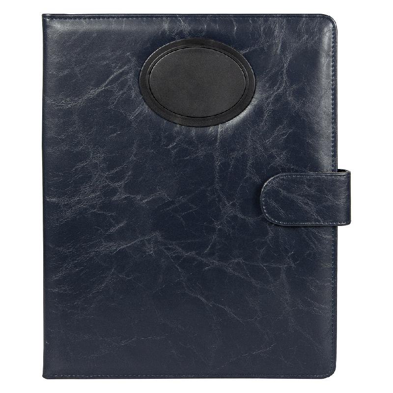 Папка-органайзер на кнопке с поворотным калькулятором и блокнотом