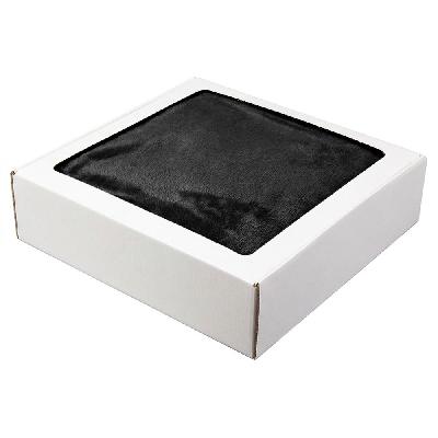 Плед мягкий флисовый Super Soft  Comfort, 125*150 см, в подарочной белой крафтовой коробке с окошком