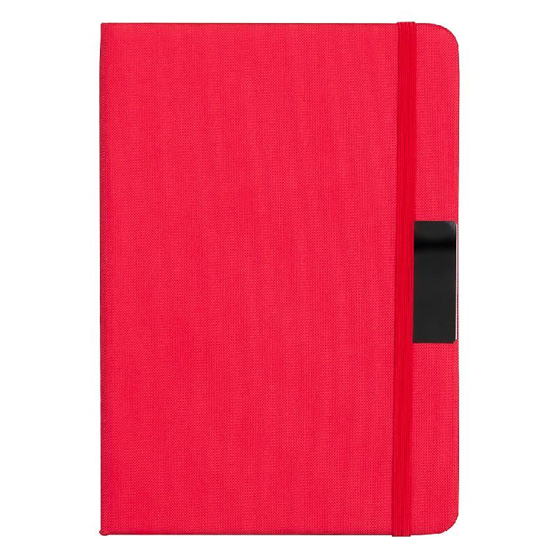 Блокнот А5 Hobard, в твердой тканевой обложке c резинкой в линейку