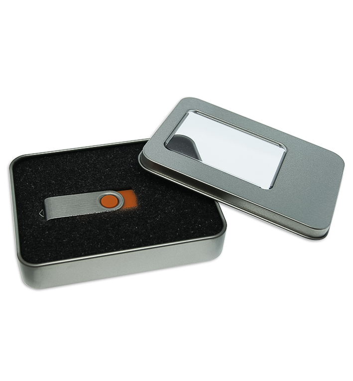 Футляр для флеш накопителя металлический, размер 11,5*8,5 см