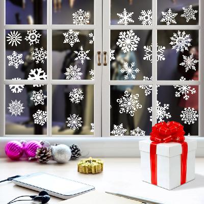 Самоклеящаяся наклейка (снежинки  2 шт. в рулоне)