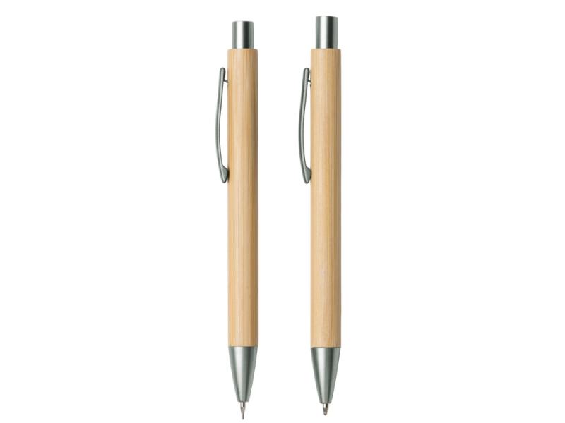 Подарочный набор Tender bamboo с шариковой ручкой и механическим карандашом из бамбука