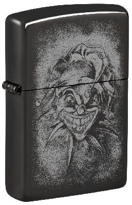 Зажигалка ZIPPO Clown с покрытием High Polish Black, латунь, глянцевая, 38x13x57 мм