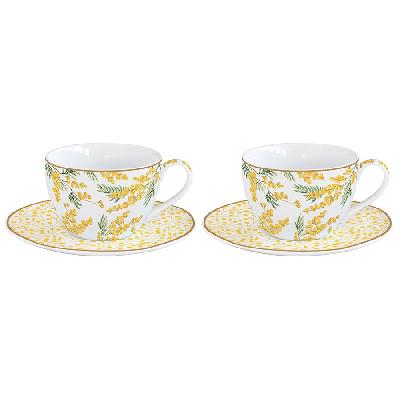 Набор кофейных чашек с блюдцем mimosa, 100 мл, 2 шт.