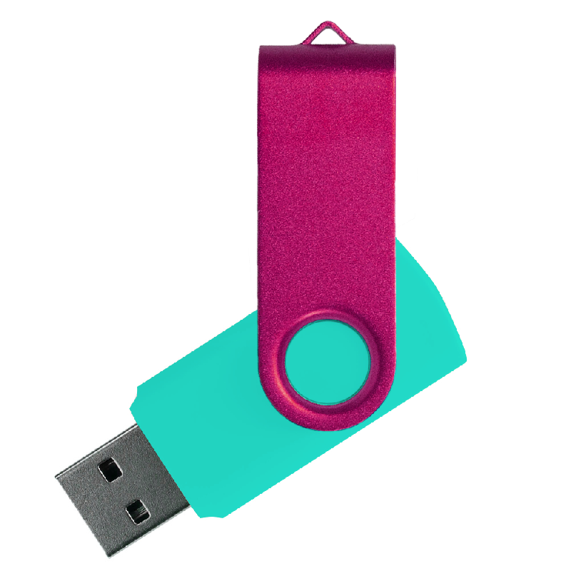 Флеш накопитель USB 2.0 Twister Сolor Mix 16GB, пластик Софт Тачметалл