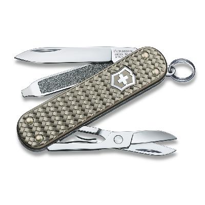 Ножбрелок VICTORINOX Classic SD Precious Alox "Infinite Grey", 58 мм, 5 функций