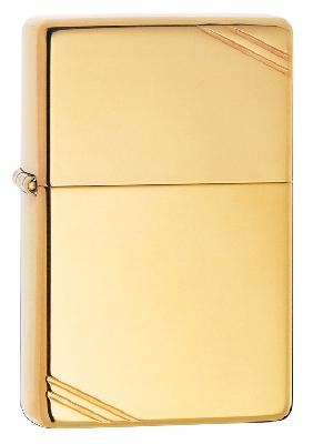 Зажигалка ZIPPO Vintage™ с покрытием High Polish Brass, латунь, 38x13x57 мм