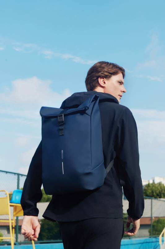 Антикражный водонепроницаемый рюкзак Urban Flap-Top, темно-синий