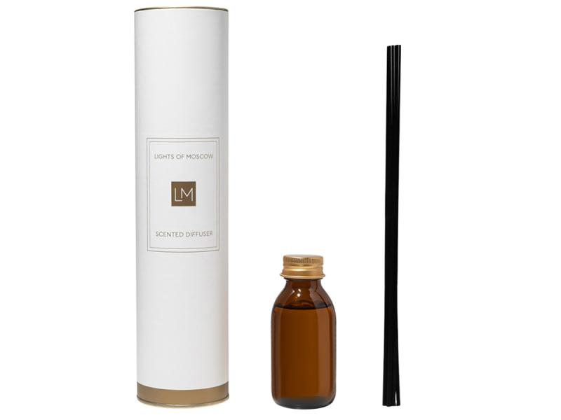 Ароматический диффузор с палочками, Баккарат: жасмин и миндаль, амбра, 100 мл