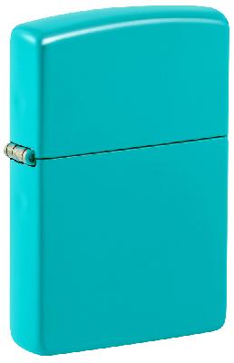 Зажигалка ZIPPO Classic с покрытием Flat Turquoise, латунь, глянцевая, 38x13x57 мм