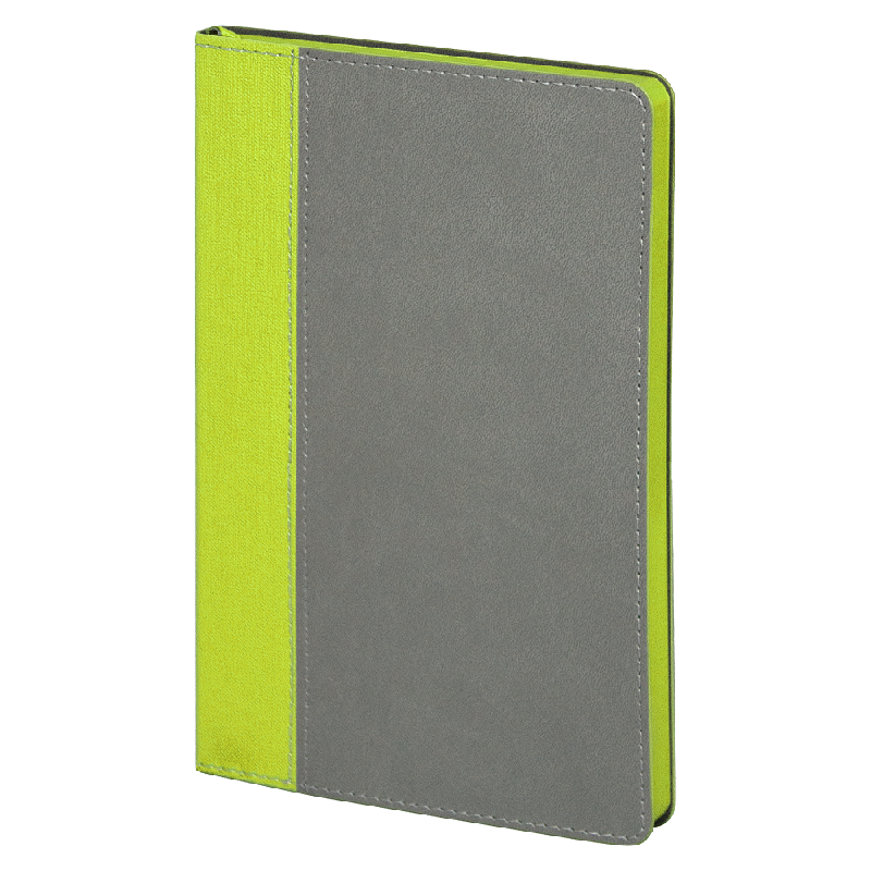 Ежедневник Flexy Viva Latte Sand Color A5,  с салатовым, недатированный, в гибкой обложке