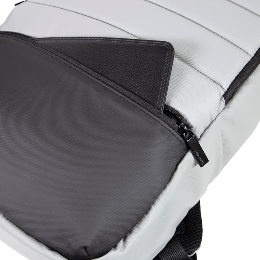 Рюкзак водостойкий 'Stian", серый/черный, 42х28х12 см, 100% полиэстер