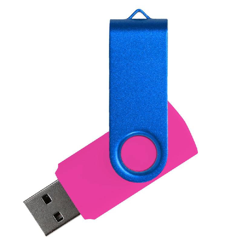 Флеш накопитель USB 2.0 Twister Сolor Mix 16GB, пластик Софт Тачметалл