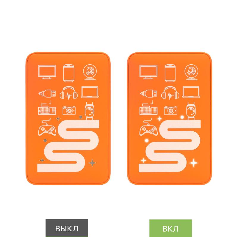 Внешний аккумулятор с подсветкой Ancor 5000 mAh