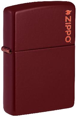 Зажигалка ZIPPO Logo с покрытием Merlot, латунь, глянцевая, 38x13x57 мм