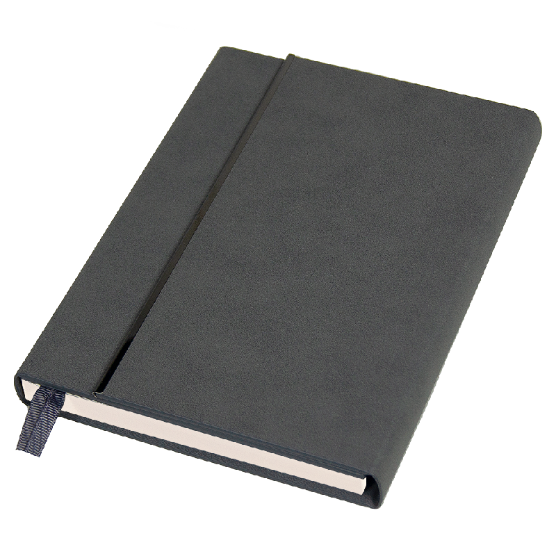 Ежедневник Alfa Bird line Nuba A5,  недатированный, в твердой обложке агнитным клапаном и металлическим элементом, с тисненными линиями