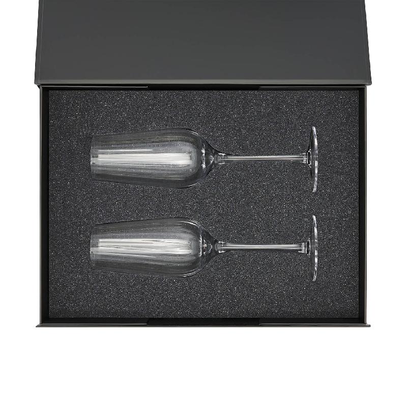 Подарочный набор 2 бокала для шампанского Blanche в черной коробке