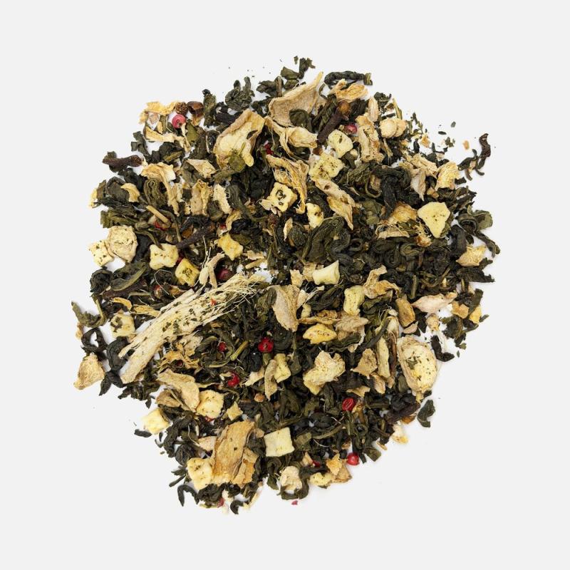 Чай «Сокочай», зеленый с соком имбиря, яблоком