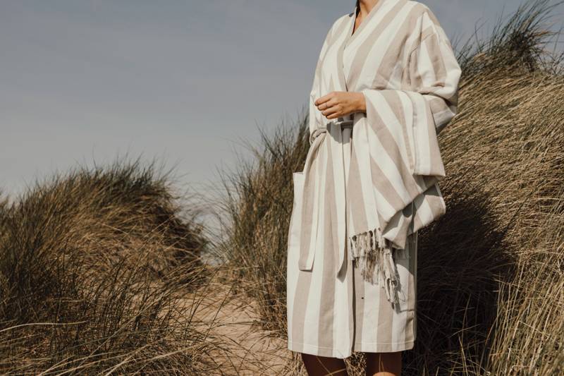 Халат VINGA Ornos из переработанного хлопка GRS, S/M