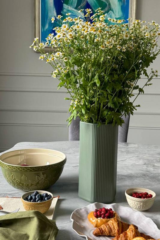 Набор из 4 пиал овогобежевого цветов с рельефным узором Ягоды Тайги из коллекции russian north, 130 мл