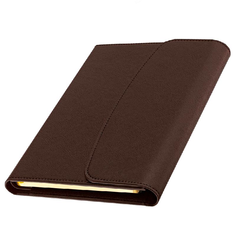 Ежедневник в суперобложке Country Bergamo Synergy A5+, недатированный, в твердой обложке.  Золотистый срез