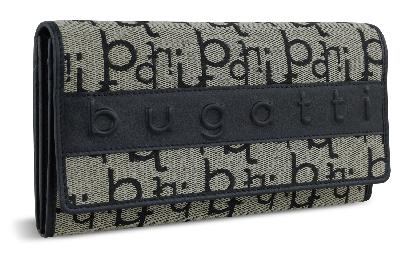 Кошелек женский BUGATTI Elea, жаккардволовья кожаполиэстер, 19х3х10 см