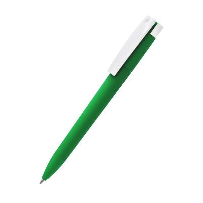 Ручка пластиковая T-pen софт-тач, зеленая