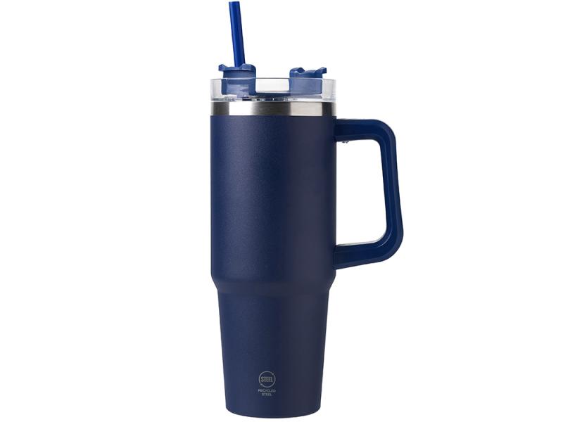 Термокружка KRANSTON с трубочкой и поворотной крышкой, 850 мл