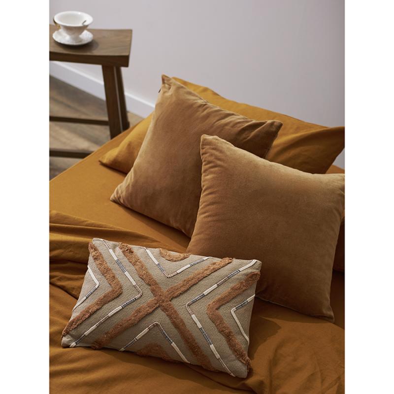 Простыня на резинке изо льна и хлопка  из коллекции essential, 180х200х30 см