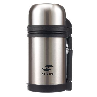 Термос Stinger, 1 л, широкий с ручкой, нержавеющая , 12,2 х 10,5 х 23,3 см