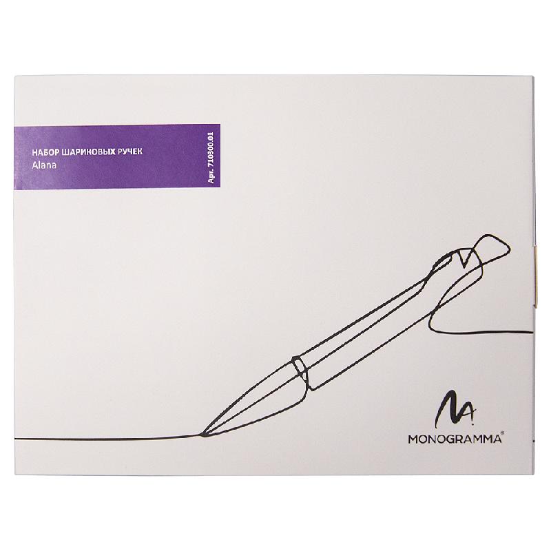 Набор шариковых ручек Print Sample №4  Alana  (9 штук) в футляре