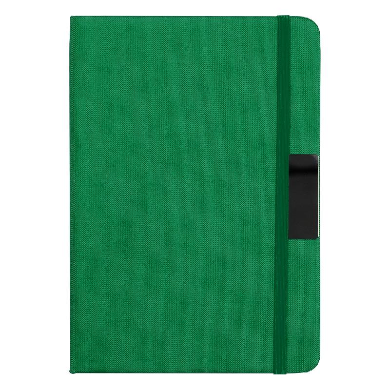 Блокнот А5 Hobard, в твердой тканевой обложке c резинкой в линейку