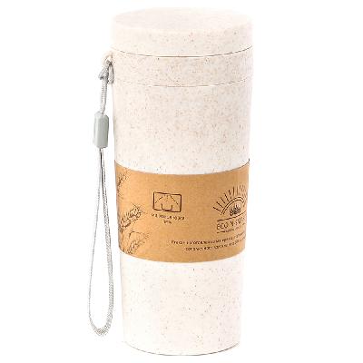 Термостакан с двойной стенкой Tender из пшеничного волокна, бежевый